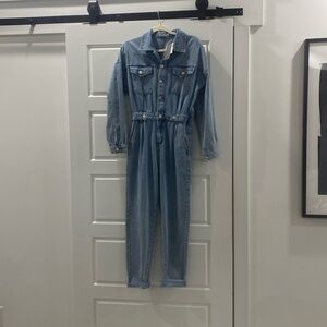 Vici size small denim jumpsuit new with tags